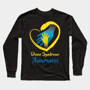 Holding Hands World Down Syndrome Awareness Day Long Sleeve T-Shirt